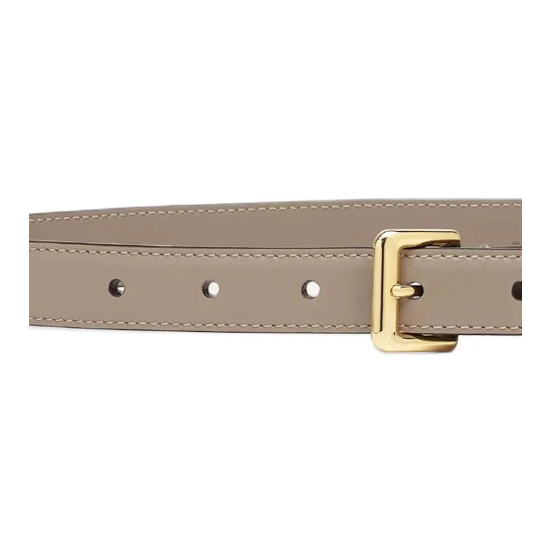 FENDI Calfskin Leather Belts Women's Dove Gray -1