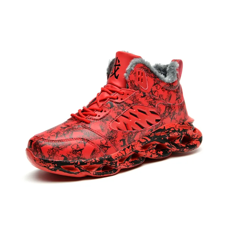 PNKE Anti-Slip And Wear-Resistant Lightweight Height Increasing Mid-Top Chunky Sneakers Men's-33