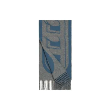 HERMES Cashmere Knit Scarves Men's Camel/orange