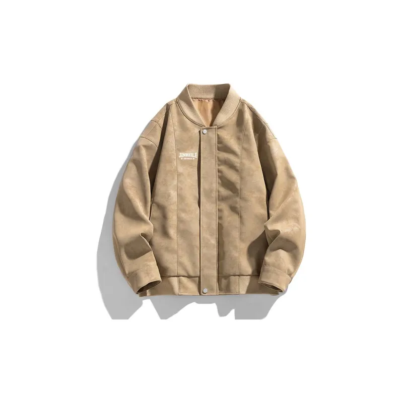 JINBEILE Jackets Coats Unisex Khaki-14