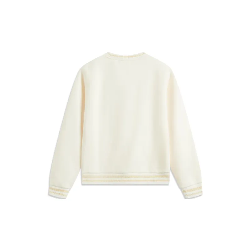 LiNing Rijin Doujin Collection Sweatshirt Women's Ecru/Left Chest Floral-1