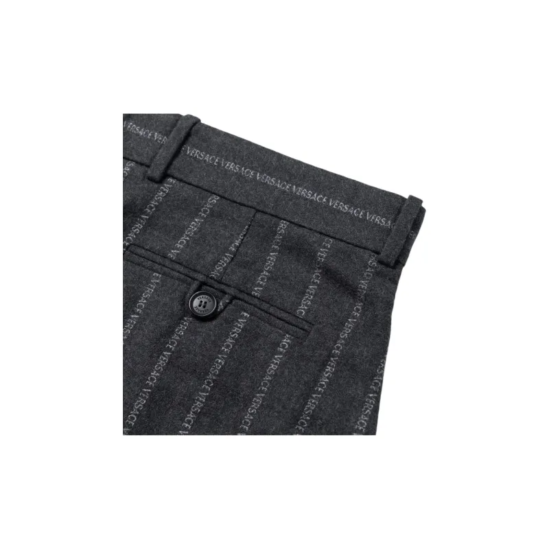 VERSACE Pinstripe Skirt 'Medium Grey'-10