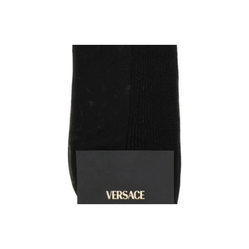 VERSACE Mid-Calf Socks Women's Black-2