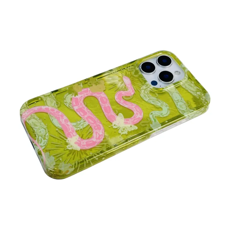 Wei Xin Acrylic Material Snake Year Charm Stand Phone Cases Compatible With IPhone 16/15 Pro Max/Apple 13/14 Pro/Max-31