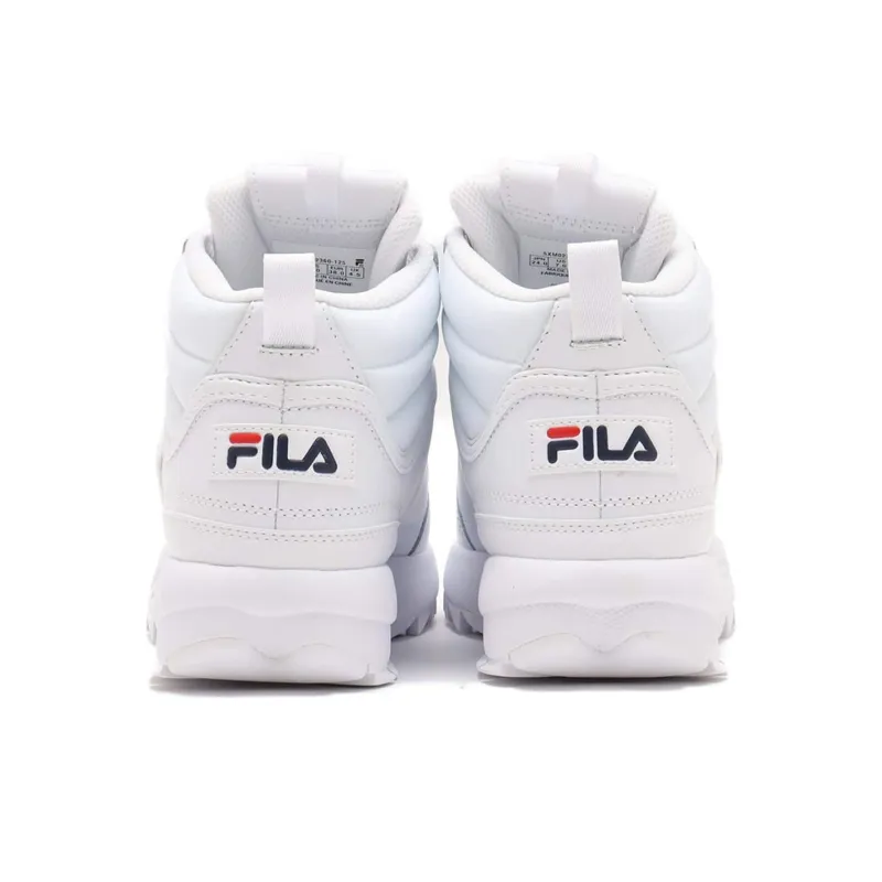 FILA Disruptor Ii Mid White Navy Red Women's-2