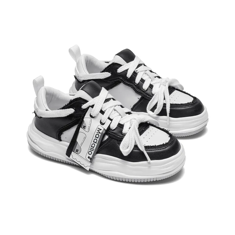 MADALLO Rocking Collection Skateboard Shoes Men Low Top Black/White-1