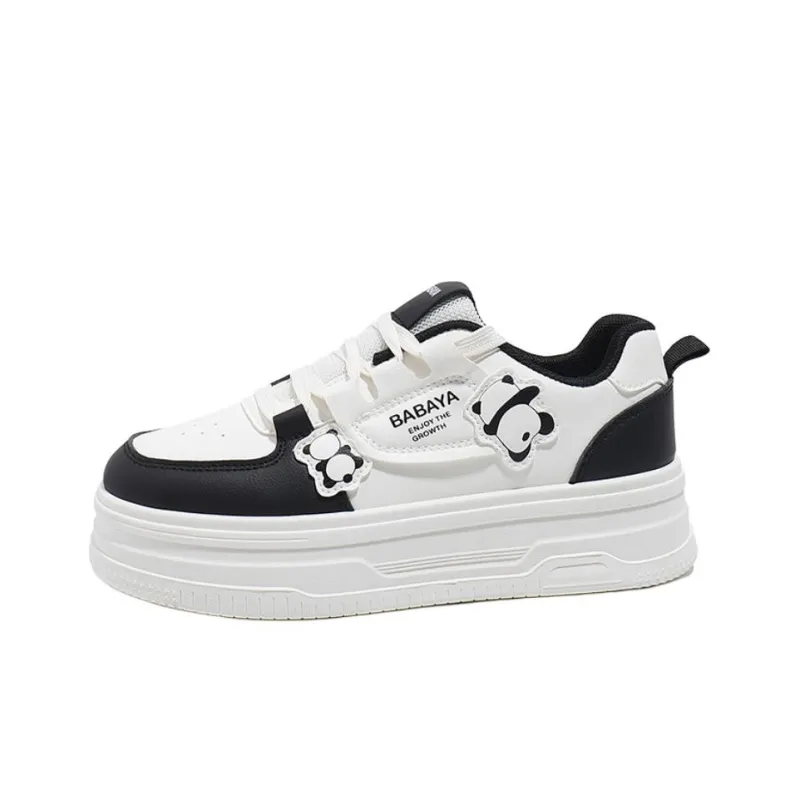 Babaya Slip Resistant Anti Kick Breathable Low Top Kids' Skateboarding Shoes Black White Teenagers-0