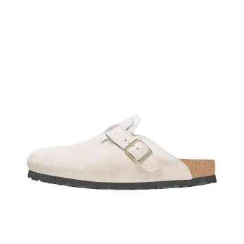 Birkenstock Boston Shearling EVA Abrasion Resistant Closed Toe Slippers Women's White Narrow