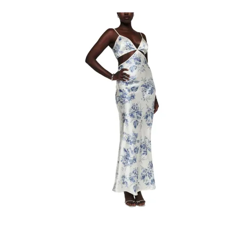 Reformation Slip Dresses Women's Feather Fan White