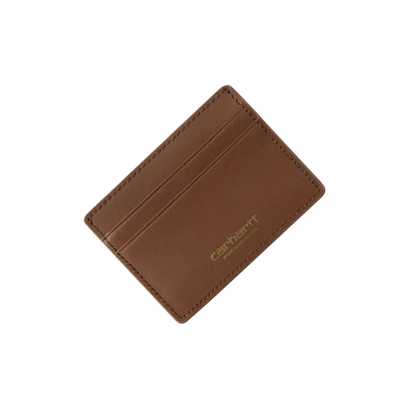Carhartt WIP Cow Leather Card Holder Regular Unisex Tan-1