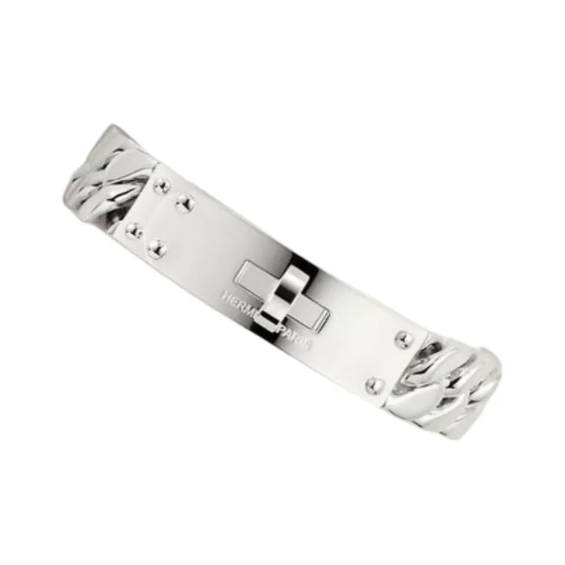 HERMES Sterling Silver Bracelets Men's Silver-1