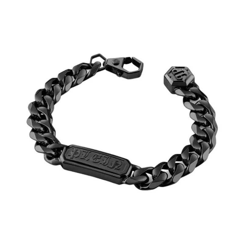 PHILIPP PLEIN Gothic Tag Necklace-0