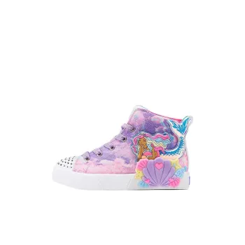 Skechers Kids Slip Resistant Lightweight Cushioning Mid Top Kids' Skateboarding Shoes Lavender/Multicolor Kids'