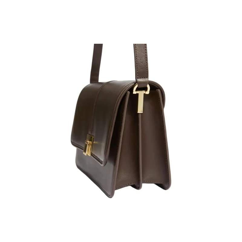 Other Stories Leather Shoulder Bag Women's Mahogany-1