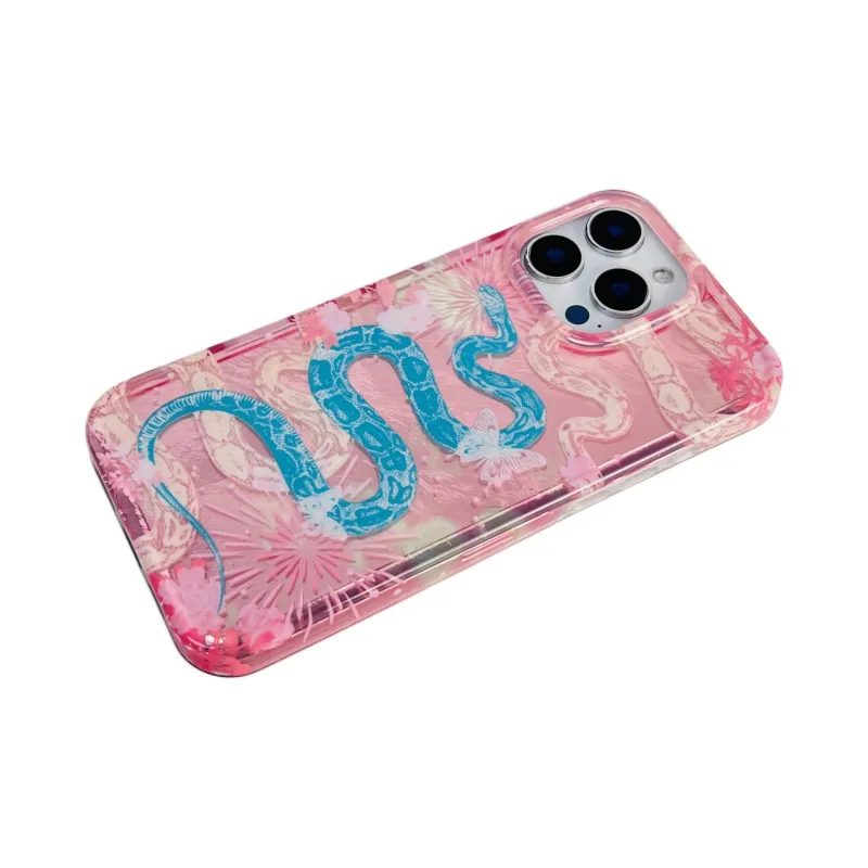 Wei Xin Acrylic Material Snake Year Charm Stand Phone Cases Compatible With IPhone 16/15 Pro Max/Apple 13/14 Pro/Max-7