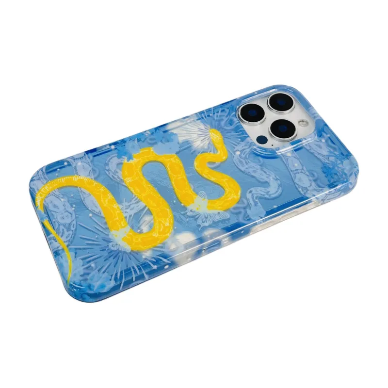 Wei Xin Acrylic Material Snake Year Charm Stand Phone Cases Compatible With IPhone 16/15 Pro Max/Apple 13/14 Pro/Max-23