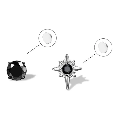 UX Zircon Clip On Earrings Unisex-2