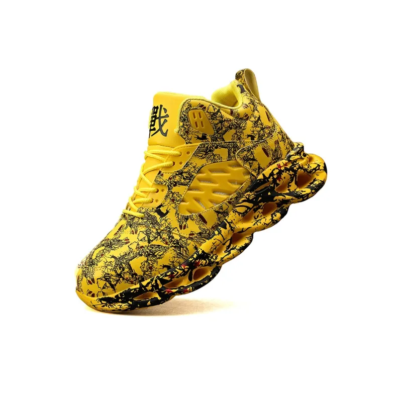 PNKE Anti-Slip And Wear-Resistant Lightweight Height Increasing Mid-Top Chunky Sneakers Men's-13