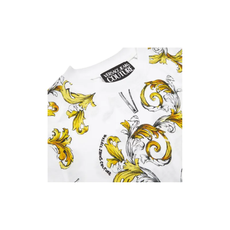 VERSACE Baroque Print Crewneck T Shirt-2
