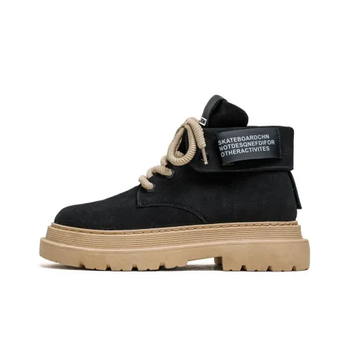 JKEM Martin Boots Men Black/Beige Gray/Brown