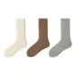 White+Fallen Leaf Brown+Light Gray[3 Pack]