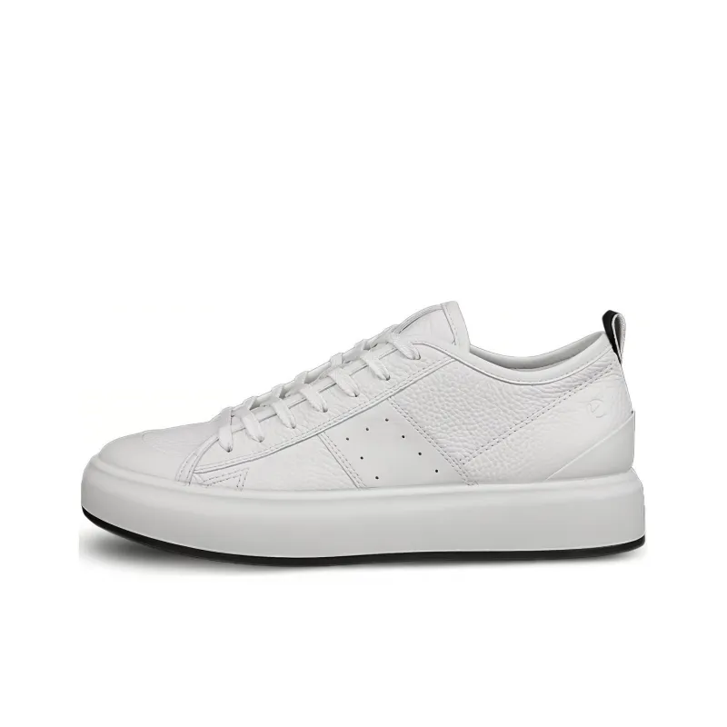 Ecco Low Top Skateboard Shoes Women's White-0