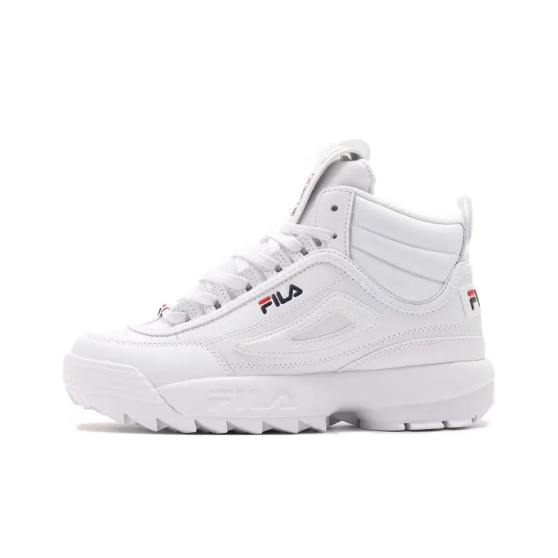 FILA Disruptor Ii Mid White Navy Red Women's-0