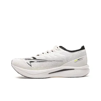 VICTORY LIGHT Anti Slip Wear Resistant Low Top Full Length Carbon Plate Casual Running Shoes Unisex Dark White Warrior