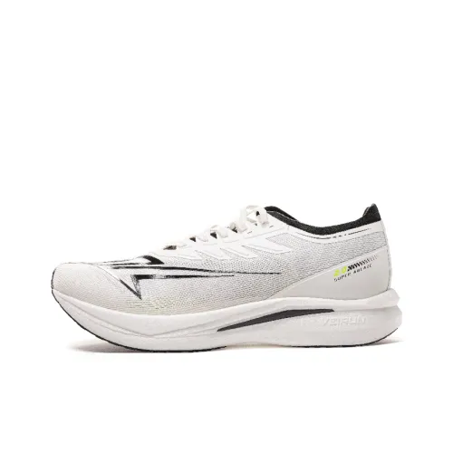 VICTORY LIGHT Anti Slip Wear Resistant Low Top Full Length Carbon Plate Casual Running Shoes Unisex Dark White Warrior