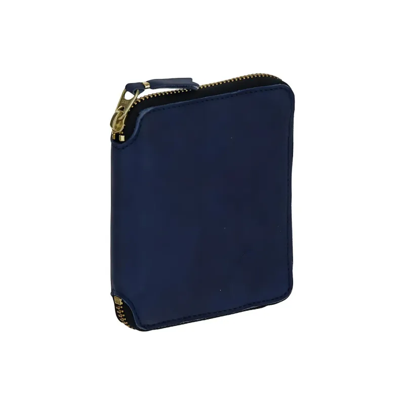 CDG Leather Wallet Regular Unisex Blue-1