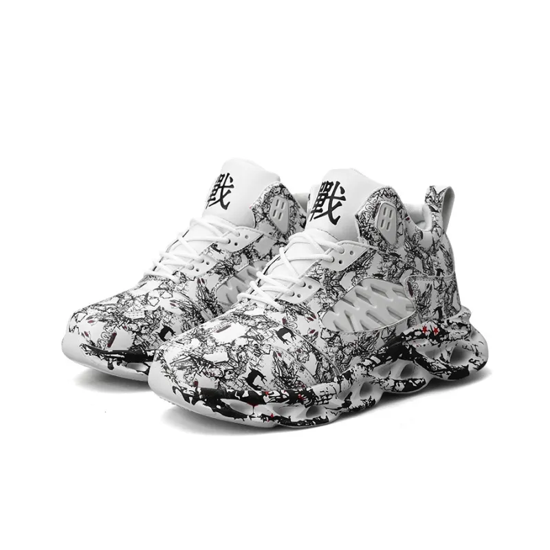 PNKE Anti-Slip And Wear-Resistant Lightweight Height Increasing Mid-Top Chunky Sneakers Men's-2