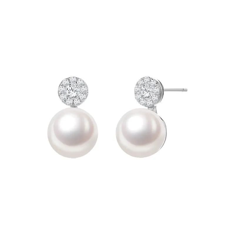 JINLIUFUJIXIANG Freshwater Pearl Stud Earrings Women's-0