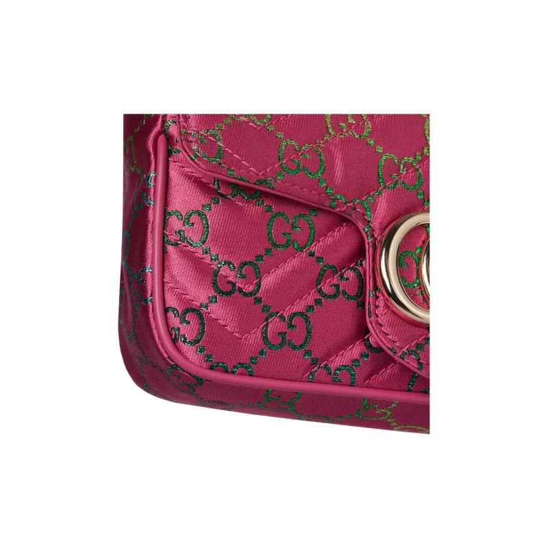 GUCCI GG Marmont Canvas Shoulder Bag Extra Mini Women's Pink-5