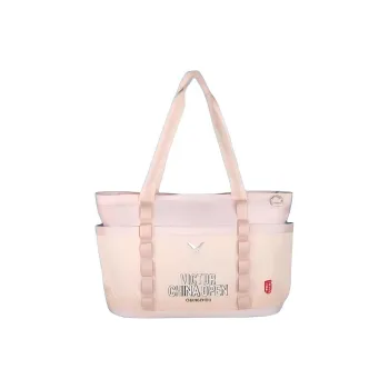 VICTOR PU Tote Bag Shopping Bag Handbag Unisex Champagne Pink