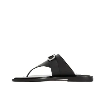 FERRAGAMO Gancini plaque Leather Sandals