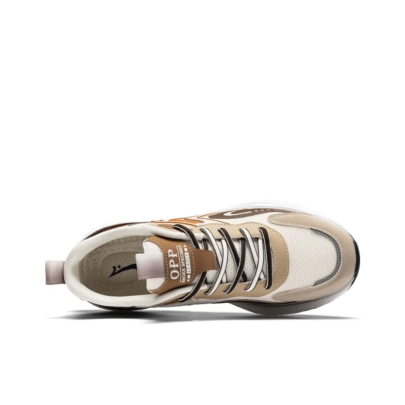 OPP Casual Shoes Men Low Top Beige Brown/Gray Blue-4