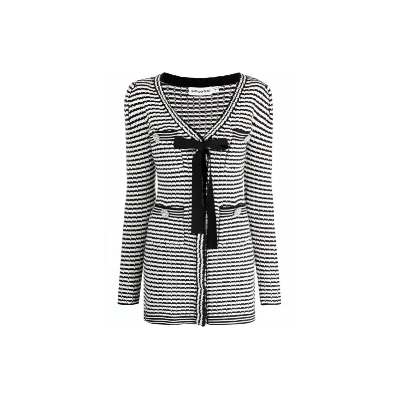 Self portrait Striped Knit Mini Dress-2