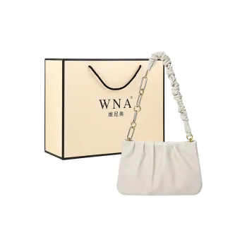 Vigno Synthetic Leather Shoulder Bag Regular Women's Ecru/Black