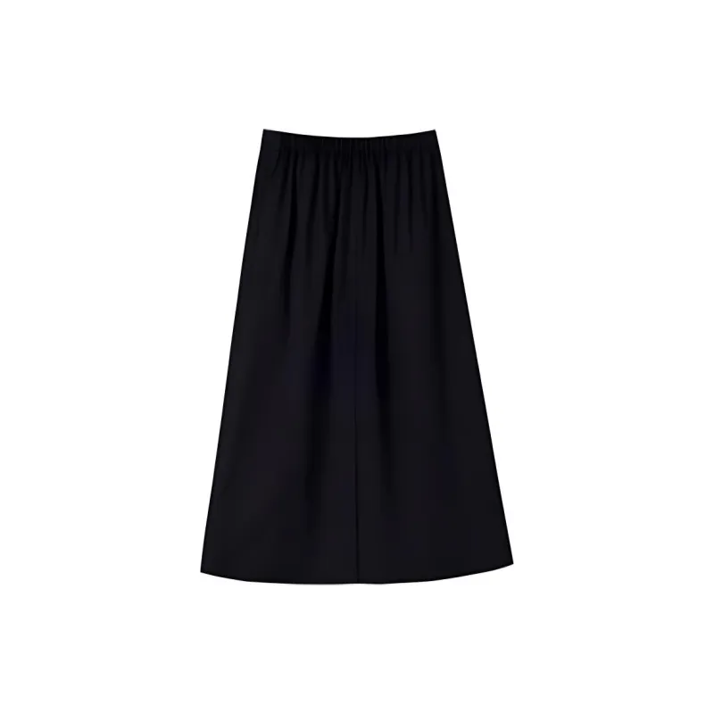 Hacikis Casual Long Skirts Women's Dark Green-1