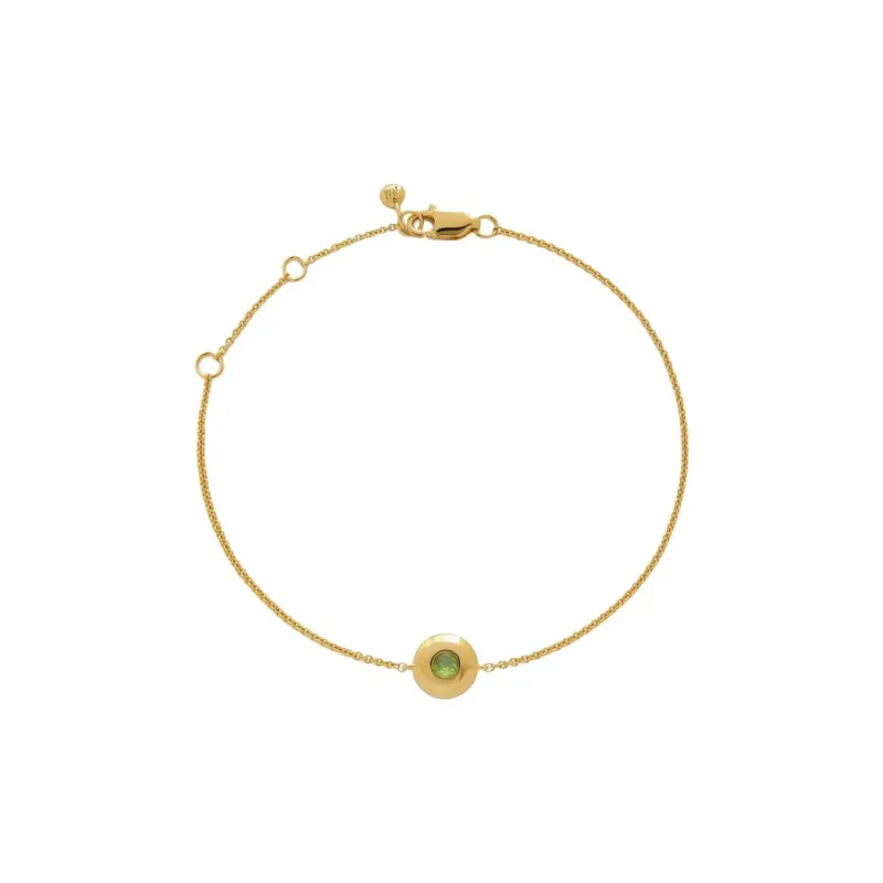 Monica Vinader 18kt Yellow Gold Vermeil August Birthstone Bracelet-0