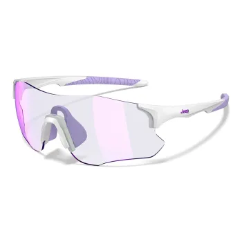 Jeep TR/Memory Plastic Irregular Shape Sunglasses Unisex White