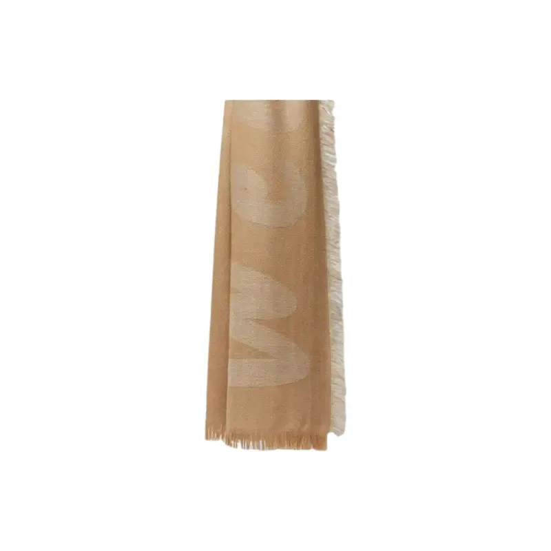 WEEKEND MaxMara Sheep Wool Knit Scarves Women's Camel-0