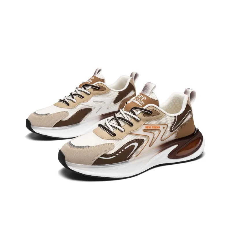 OPP Casual Shoes Men Low Top Beige Brown/Gray Blue-2