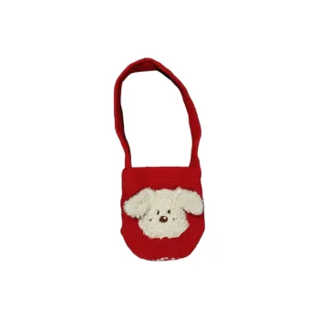 SUN ERATH&U Lambswool Crossbody Bag Women's Red Puppy