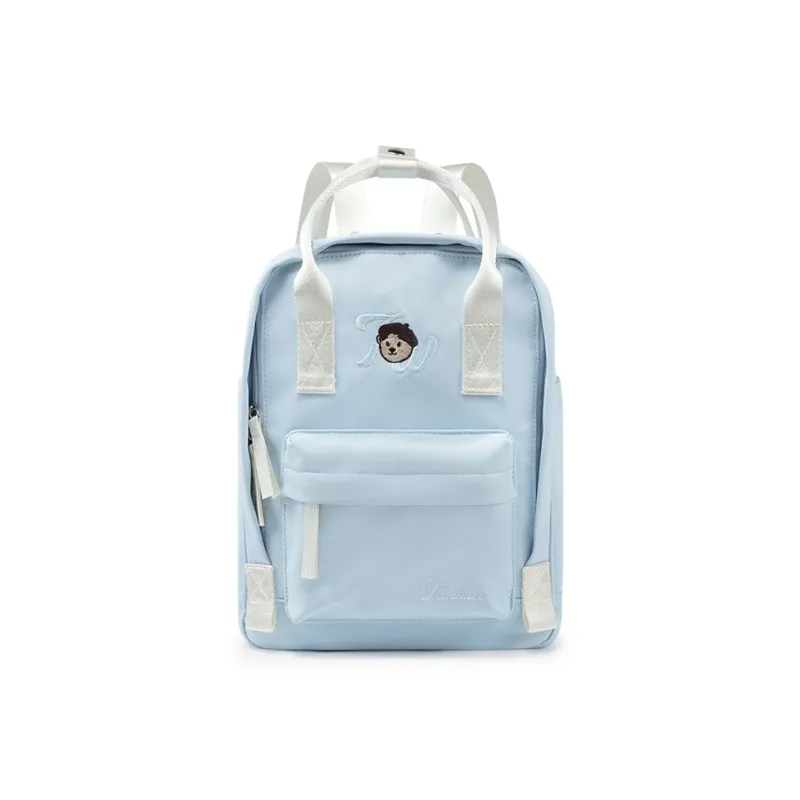 Teenie Weenie Fabric Backpack Unisex Cream Yellow/Sky Blue/Cherry Blossom Pink/Beige Apricot-3