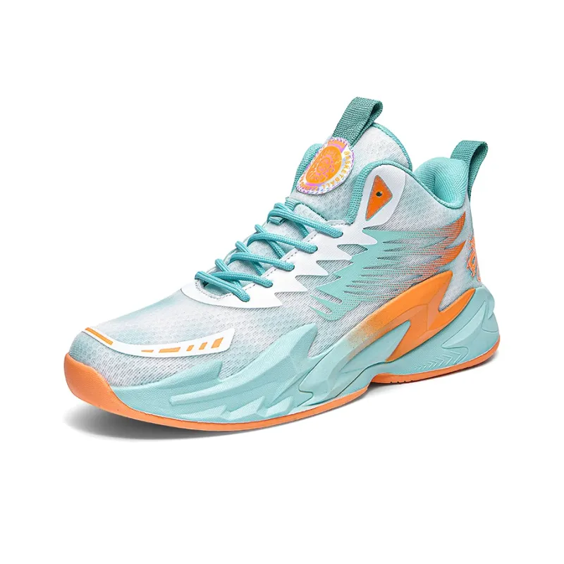 Kuding Slip Resistant Cushioning Abrasion Resistant High Top Children's Basketball Shoes Teenagers-6