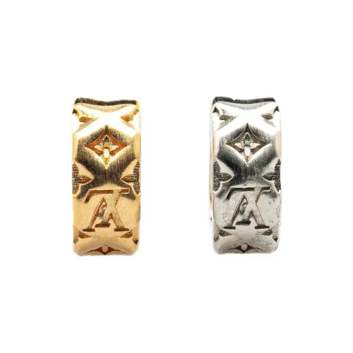 LOUIS VUITTON 2022 Plated And Silver Boucle Doreille Cuff Earrings Costume Earrings