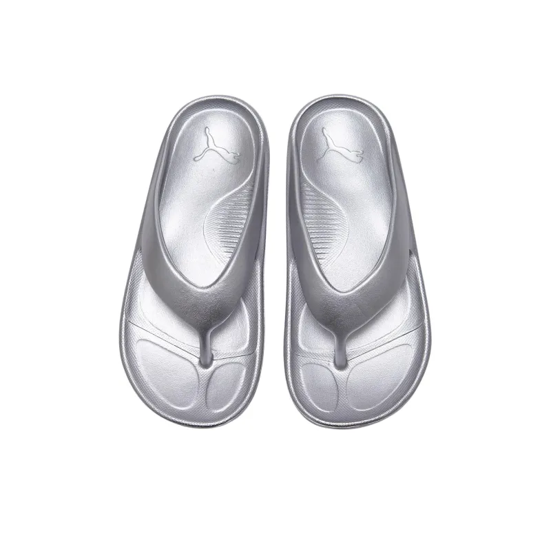 PUMA Wave Abrasion Resistant Slip Resistant Flip Flops Women's Silver-3