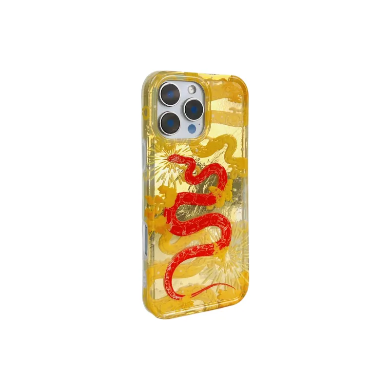 Wei Xin Acrylic Material Snake Year Charm Stand Phone Cases Compatible With IPhone 16/15 Pro Max/Apple 13/14 Pro/Max-13