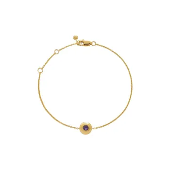 Monica Vinader 18kt Yellow Gold Vermeil February Birthstone Bracelet